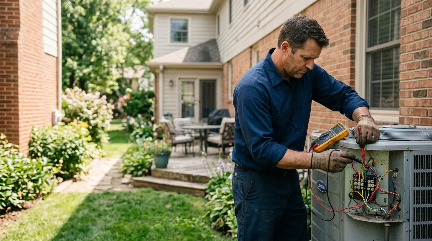 HVAC technician working near El Campo, TX